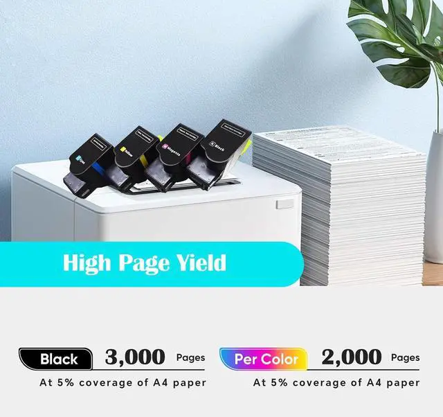 Alt view image 3 of 6 - Ennovor C310 C315 Toner Cartridge 4-Pack 006R04356 006R04357 006R04358 006R04359 Replacement for Xerox C310 C310DNI C310DNIM C315 C315DNI Printer(Black Cyan Magenta Yellow)