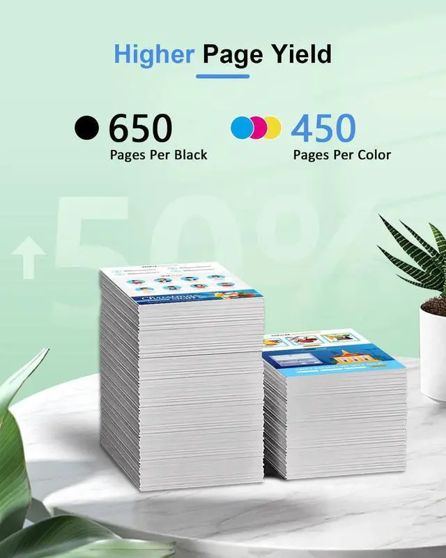 Alt view image 3 of 6 - 61XL Ink Cartridge Combo Pack Replacement for HP 61 Black/Tri-Color Ink for HP DeskJet 1000 1010 1050 1510 2050 2510 2540 Envy 4500 5530 OfficeJet 2620 4630 (1Black/ 1Tri-Color)