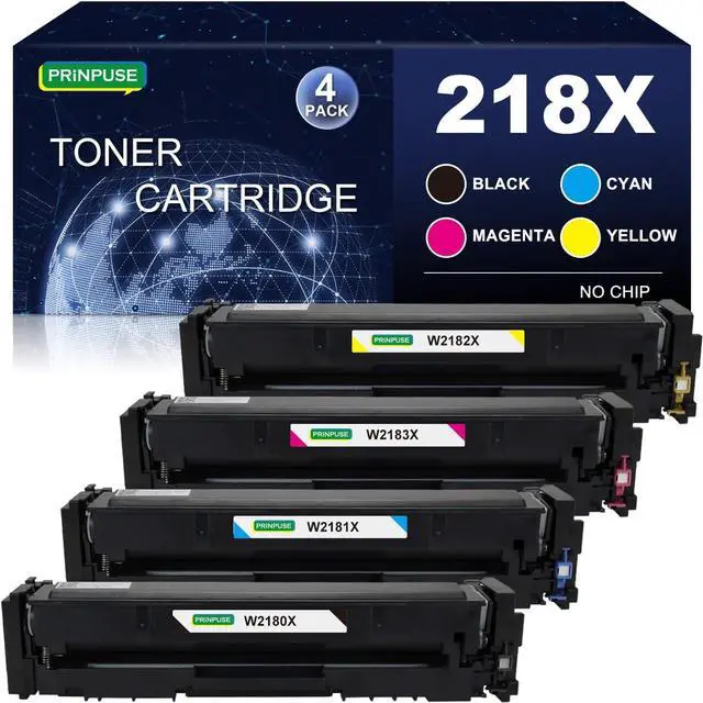 Main image of Ennovor 218X Toner Cartridge 4 Pack 3201dw 3301fdw Compatible Replacements for HP 218A 218X for Printer Laserjet 3201DW MFP 3301SDW 3301FDW 3301CDW (no Chip, W2180X W2181X W2182X W2183X)