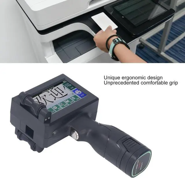 Alt view image 2 of 7 - Ennovor Bewinner M90 Handheld Inkjet Printer Gun with 4.3in (Chinese & English) - 0.5 Inch Nozzle Adjustable for Any 300dpi, Pad Printing Machine for QRCode Barcode (US Plug)