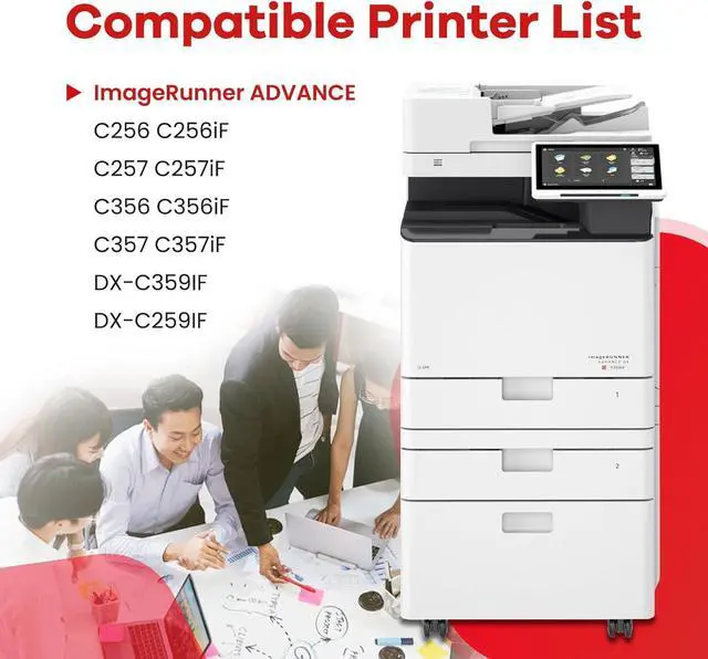 Alt view image 3 of 7 - GPR58 GPR-58 Toner Cartridge 4-Pack High-Yield Replacement for Canon GPR-58 Toner Cartridge for ImageRUNNER Advance C256 C256iF C257 C257iF C356 C356iF C357 C357iF DX-C359IF DX-C259IF Printer Ink