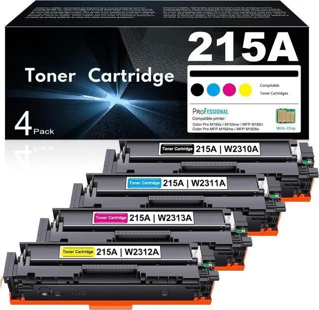 Main image of Ennovor 215A Toner Cartridge 4 Pack High Yield Replacement for HP 215A Toner Cartridges Color Pro M155a M155nw MFP M182n M182nw M183fw Printer | W2310A W2311A W2312A W2313A