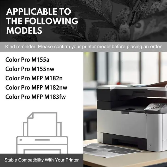 Alt view image 2 of 6 - Ennovor 215A Toner Cartridge 4 Pack High Yield Replacement for HP 215A Toner Cartridges Color Pro M155a M155nw MFP M182n M182nw M183fw Printer | W2310A W2311A W2312A W2313A