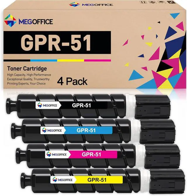 Main image of Remanufactured Toner Cartridge Replacement for Canon GPR-51 GPR51 8516B003AA 8517B003AA 8518B003AA 8519B003AA for Canon ImageRunner Advance C250 C250if C350 C350if (4 Pack,BCMY)