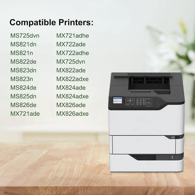 Alt view image 2 of 6 - 58D1000 Black Toner Cartridge(2-Pack) Compatible 58D1000 High Yield Toner Cartridge Replacement for Lexmark MS821dn MS725dvn MS821n MS822de MX725dvn Printer