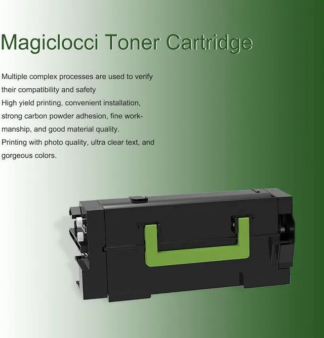 Alt view image 5 of 6 - 58D1000 Black Toner Cartridge(2-Pack) Compatible 58D1000 High Yield Toner Cartridge Replacement for Lexmark MS821dn MS725dvn MS821n MS822de MX725dvn Printer