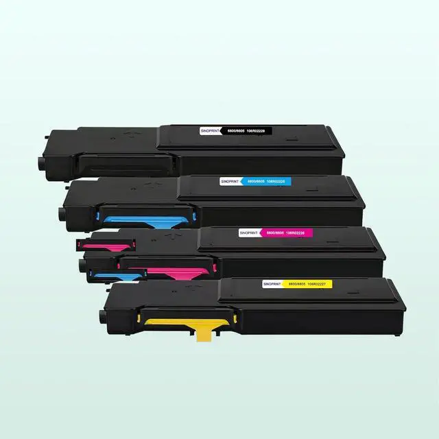 Alt view image 6 of 6 - Ennovor 6600 6605 Toner Cartridge High Capacity use for 106R02225 106R02226 106R02227 106R02228 Toner Replacement for Xerox Phaser 6600 WorkCentre 6605 Printer(4 Packs Color)