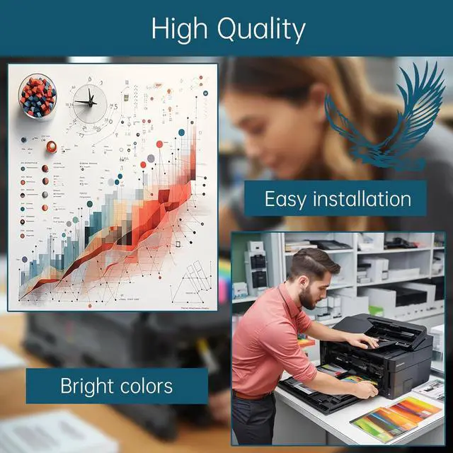 Alt view image 6 of 7 - 302RV93030 Developer Unit Compatible for Kyocera ECOSYS M2040dn M2540dw M2635dw M2640idw P2040dw P2235dw Printers, High Yield 100000 Pages, Bright Colors Clear Printing (1 Pack Black)