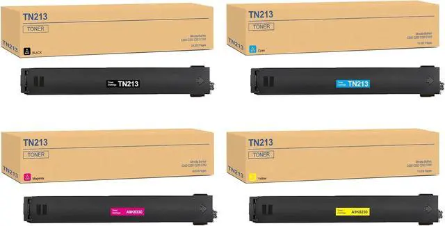 Main image of Ennovor TN213 TN214 TN314 TN213C TN213K TN213M TN213Y Toner Cartridge Compatible for Minolta Bizhub C200 C203 C253 C353 Printer | 4 Pack,1 Black 1 Cyan 1 Magenta 1 Yellow