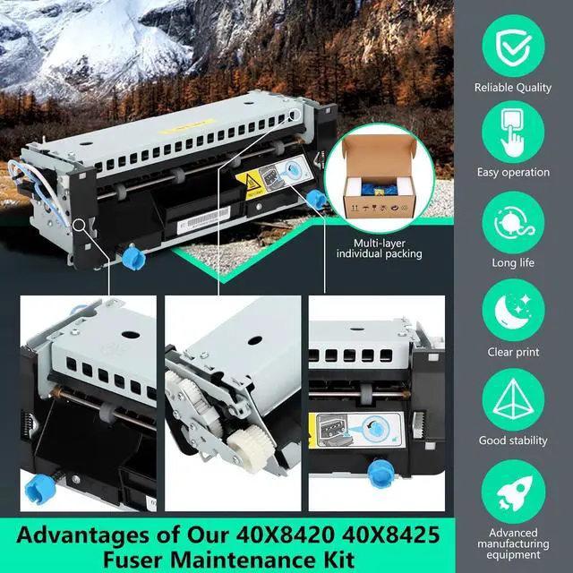 Alt view image 4 of 7 - Ennovor 40X8420 40X8425 Fuser Maintenance Kit Compatible with Lexmark MS810/ MS811 / MS812 / MX710 / MX711 / MX810 / MX811 / MX812 Printers Includes 40X7743 Fuser (110V)