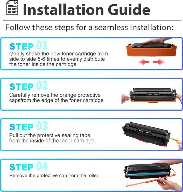 Alt view image 7 of 7 - Ennovor 304X Toner Cartridge 4 Pack High Yield Replacement for HP 304X Black Cyan Magenta Yellow Toner Cartridge Color CP2025 CP2025n CP2025dn CP2025x MFP CM2320n CM2320fxi CM2320nf Printer