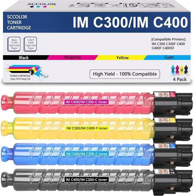Main image of IM C300 IMC300 IM C400 IMC400 Toner Cartridge 842378 842379 842380 842381 Replacement for Ricoh IM C400 IM C400F IM C400SRF IM C300F IM C300SRF IM C300F IM C300SF IM C400F IM C400SF IM C401F IM C401SF