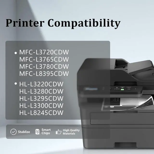 Alt view image 2 of 7 - Ennovor YesInk TN229XL TN229 TN2294PK 4-Pack Printer Toner Cartridges Compatible with MFC-L3780CDW MFC-L3720CDW HL-L3280CDW HL-L3220CDW HL-L3295CDW TN229XL