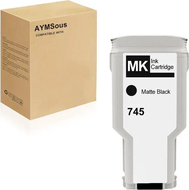 Main image of 745 Ink Cartridge Replacement for HP745 F9K05A for HP 745 Matte Black for HP DesignJet Z2600 Z5600 Postscript Printers (300ML - Matte Black)