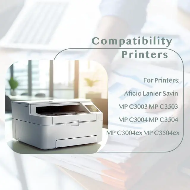 Alt view image 3 of 6 - Ennovor MP C3003 Toner Cartridge High Yield MP C3004 Toner Replacement for Ricoh MP C3503 Toner Cartridge for MPC3003 MPC3503 MPC3004 MPC3504 MPC3004ex MPC3504ex Printers - 841813 841814 841815 841816