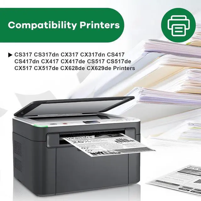 Alt view image 2 of 6 - Remanufactured CS317 Toner Cartridge Replacement for Lexmark 71B10C0 Cyan 71B10M0 Magenta 71B10Y0 Yellow 71B0020 71B0030 71B0040 for CS317 CS317dn CX317 CX317dn CS417 CS417dn CX417 Printer, 3-Pack