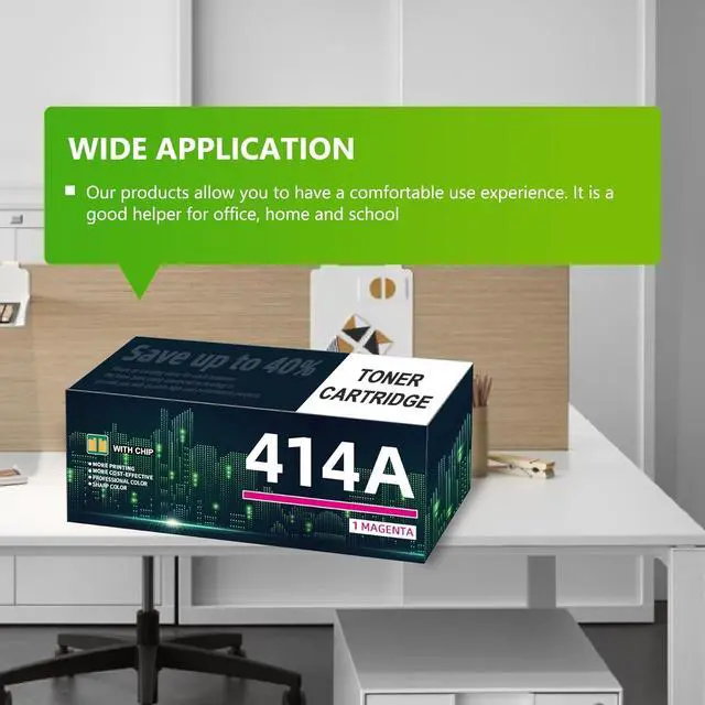 Alt view image 6 of 7 - 414A Magenta Toner Cartridge 1 Pack Replacement for HP 414A Magenta Toner Cartridge Compatible with HP Color Laserj Pro MFP M479fdw M479fdn Color Laserj Enterprise MFP M454dw M454dn M480f W2023A Red