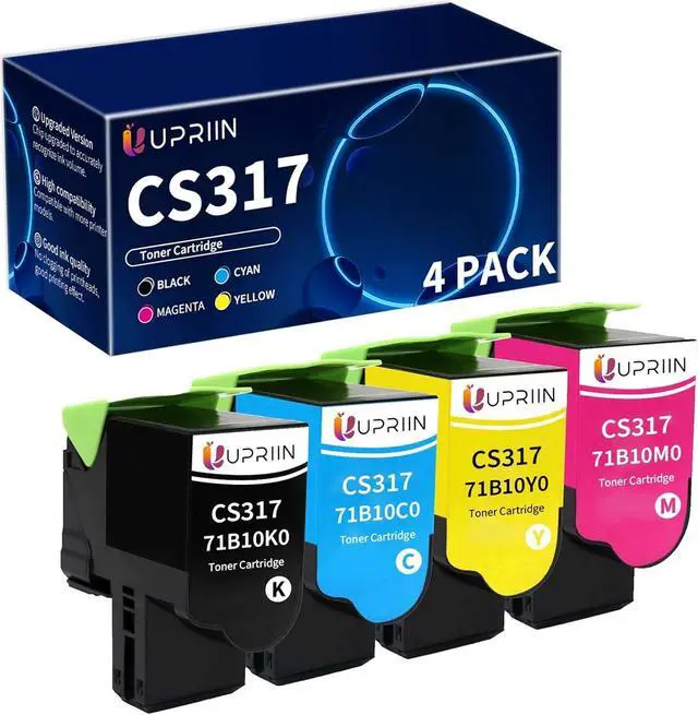 Main image of Ennovor CS317 Toner Cartridges High Yield Replacement for Lexmark CS317 CS317dn CX317 CX317dn CS417 CS417dn CX417 CX417de CS517 CS517de CX517 CX517de 71B10K0 71B10C0 71B10M0 71B10Y0(4-Packs)