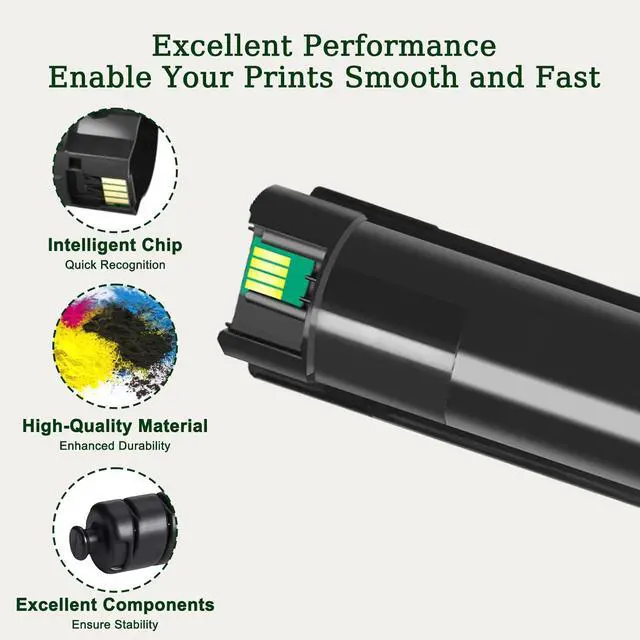 Alt view image 4 of 7 - WorkCentre 7525 006R01513 006R01514 006R01515 006R01516 High Yield 4-Pack Toner Cartridge Replacement for Xerox 006R01513 Black for WorkCentre 7525 7530 7535 7545 7556 7830 Printer (4-Pack, BK/C/M/Y)