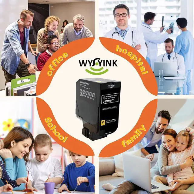 Alt view image 5 of 5 - Ennovor 74C10Y0 Yellow Remanufactured 3000 Pages Toner Cartridge High Yield Replacement for Lexmark 74C10Y0 for CS725 CX725 CS720 CS720de CS720dte CS725de CS725dte CX725de CX725dte Printer(1Pack)