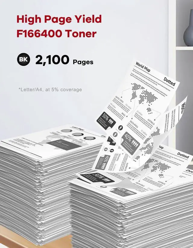 Alt view image 4 of 7 - Ennovor F166400 Toner Cartridge Replacement for Canon F166400 Toner Cartridge for F166400 Printer Ink Black, 1-Pack
