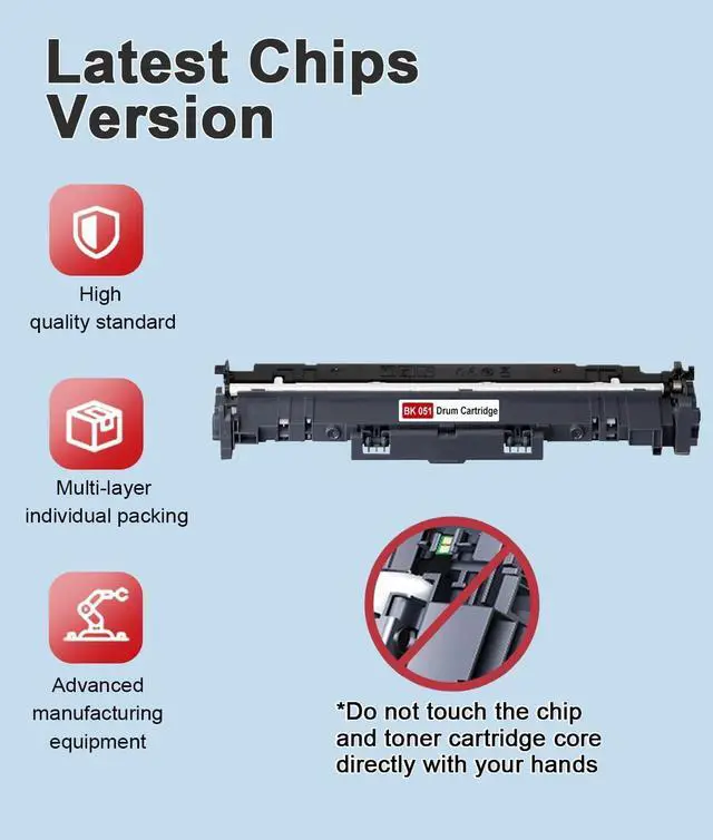 Alt view image 4 of 7 - Ennovor 051 Drum Cartridge 1-Pack Replacement for Canon CRG051 Drum Cartridge Unit for imageCLASS MF269dw MF267dw MF264dw LBP162dw Laser Printer