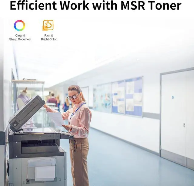 Alt view image 5 of 6 - Ennovor MS.R TN626 TN328 TN330 TN628 Toner Cartridge Compatible forTN626 Black Konica Minolta Bizhub C300i C360i C250i C7130i C450i C550i C650i(1 Pack)