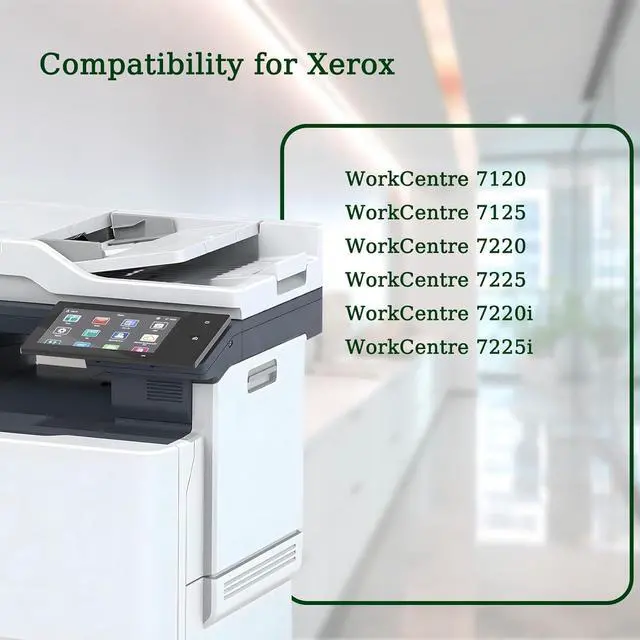 Alt view image 2 of 7 - WorkCentre 7120 006R01457 Black High Capacity Toner Cartridge Replacemnet for Xerox 006R01457 Black Toner for WorkCentre 7120 7125 7220 7225 Printer (1-Pack, 006R01457 Black)