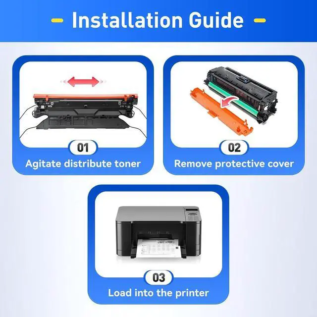 Alt view image 4 of 6 - 651A Toner Cartridge Set 4-Pack with Chip Replacement for HP 651A CE340A CE341A CE342A CE343A Compatible with HP Laserjet Enterprise 700 Color MFP M775dn M775f M775z M775zm M775z+ M775fm Printer Ink