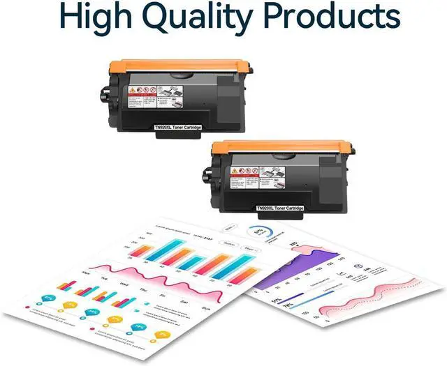 Alt view image 3 of 5 - Ennovor TN-920XL TN920XL TN920 XL TN920V High Yield Toner Cartridge Use for HLL5210DN HLL5210DW HLL5215DW HLL6210DW HLL6217DW HLL6310DW HLL6415DW DCPL5510DN MFCL5710DN Printers (2-Black)