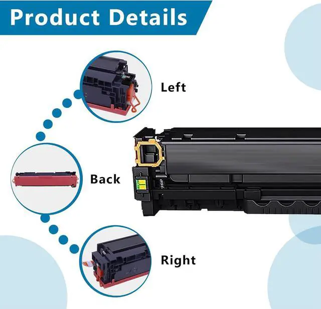 Alt view image 7 of 7 - 304A Toner Cartridges 4 Pack Black Cyan Magenta Yellow | Replacement for HP 304A CP2025 Toner Works with Color Laserjet CP2025n CP2025dn CP2025x Color MFP CM2320nf CM2320fxi CM2320n Printer Ink