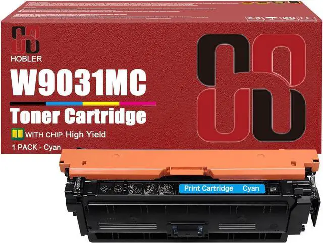 Main image of Replacement W9030MC W9031MC W9033MC W9032MC Toner Cartridges Compatible for HP Color LaserJet Managed MFP E67550dh E67650dh E67560z E67660z Printers 1 Cyan Pack