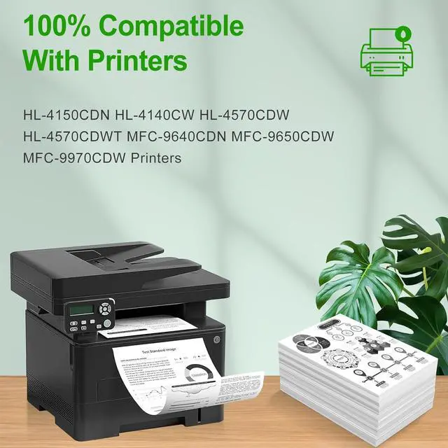 Alt view image 2 of 6 - Ennovor TN-310 Toner Cartridge Replacement for Brother TN336 TN310 TN315 TN331 Works for HL-4150CDN HL-4570CDW MFC-9970CDW Printer(BCMY, 4-Pack)