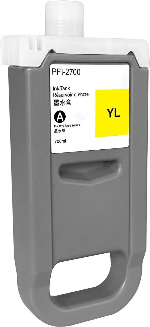 Main image of PFI-2700 Ink Cartridge Yellow Replacement for Canon PFI-2700 YL Ink Tank Compatible with imagePROGRAF GP-2000 GP-4000 GP-4600S GP-6600S Printer