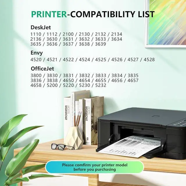 Alt view image 2 of 7 - 63XL Black Ink Cartridge (2-Black) Replacement for HP Ink 63 63XL HP63 XL Combo Pack Works with HP DeskJet 1112, 2130, 3630 Series; Envy 4510, 4520 Series; OfficeJet 3830, 4650, 5200 Series | F6U64AN