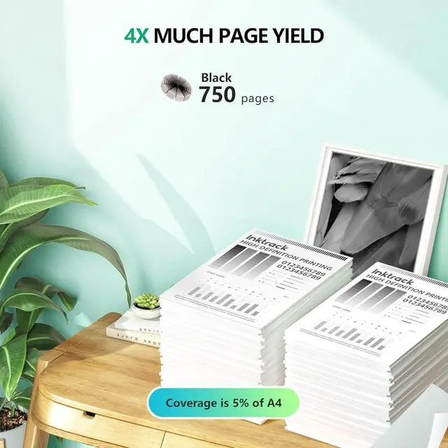 Alt view image 3 of 7 - 63XL Black Ink Cartridge (2-Black) Replacement for HP Ink 63 63XL HP63 XL Combo Pack Works with HP DeskJet 1112, 2130, 3630 Series; Envy 4510, 4520 Series; OfficeJet 3830, 4650, 5200 Series | F6U64AN