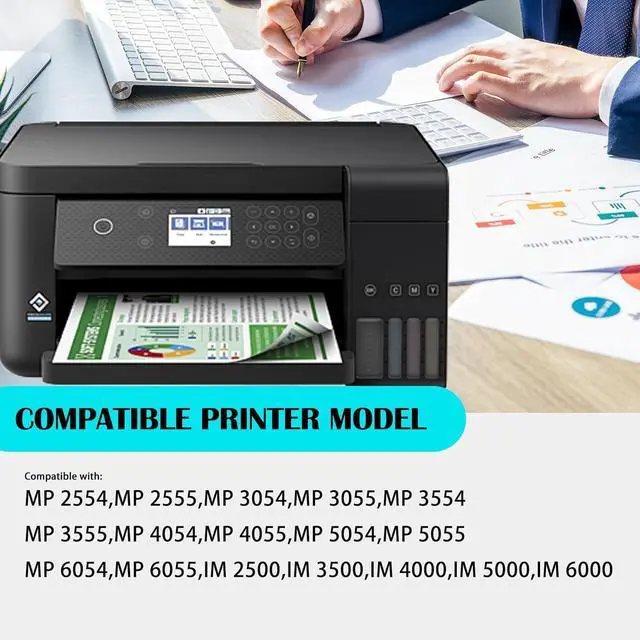 Alt view image 2 of 6 - Ennovor MP2554 MP3554 Toner Cartridge Compatible with Lanier Savin MP 2554 MP2555 MP3054 MP3055 MP 3554 MP3555 MP4054 MP4055 MP5054 MP5055 MP6054 MP6055 IM2500 IM3500 IM4000 IM5000 IM6000(2-Pack)