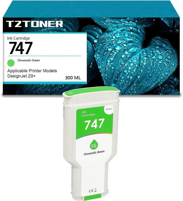 Main image of Ennovor 747 Chromatic Green 300-ml Genuine Replacement for 747 Ink Cartridge for DesignJet Z9+ Large Format Printers(P2V84A)300ml