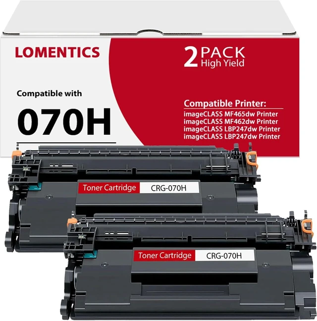Main image of LOMENTICS 070H Black Toner Cartridge High-Yield (2-Pack) - Loment Compatible CRG-070H Toner Cartridge Replacement for 070H imageCLASS MF465dw MF462dw LBP247dw LBP247dw Printer
