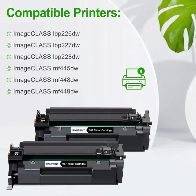Alt view image 2 of 7 - Compatible Toner Cartridge for Canon 057 Black CRG-057 3009C001 for Canon imageCLASS MF449dw MF448dw MF455dw MF445dw LBP228dw LBP226dw lbp227dw LBP236dw Printers(4 Pack-Black)