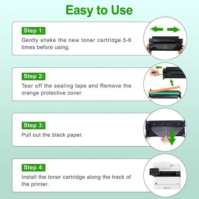 Alt view image 4 of 7 - Compatible Toner Cartridge for Canon 057 Black CRG-057 3009C001 for Canon imageCLASS MF449dw MF448dw MF455dw MF445dw LBP228dw LBP226dw lbp227dw LBP236dw Printers(4 Pack-Black)