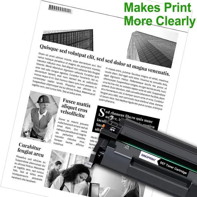 Alt view image 7 of 7 - Compatible Toner Cartridge for Canon 057 Black CRG-057 3009C001 for Canon imageCLASS MF449dw MF448dw MF455dw MF445dw LBP228dw LBP226dw lbp227dw LBP236dw Printers(4 Pack-Black)