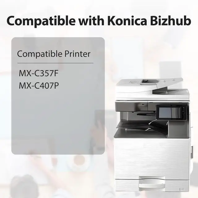 Alt view image 2 of 6 - Ennovor MX-C35T MX C35T Compatible with Sharp MX-C35TB MX-C35TC MX-C35TY MX-C35TM High Yield Toner Cartridge Replacement for MX-C357F MX-C407P Printers (4-Pack)