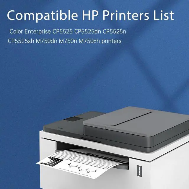 Alt view image 2 of 6 - 650A Toner Cartridge (with Standard Chip) CE270A CE271A CE272A CE273A Replacement for HP 650A Toner Cartridge for Color Laser Enterprise CP5525 CP5525dn CP5525n M750dn M750n Printer, 4 Pack 650A Toner