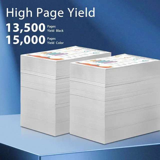 Alt view image 3 of 6 - 650A Toner Cartridge (with Standard Chip) CE270A CE271A CE272A CE273A Replacement for HP 650A Toner Cartridge for Color Laser Enterprise CP5525 CP5525dn CP5525n M750dn M750n Printer, 4 Pack 650A Toner
