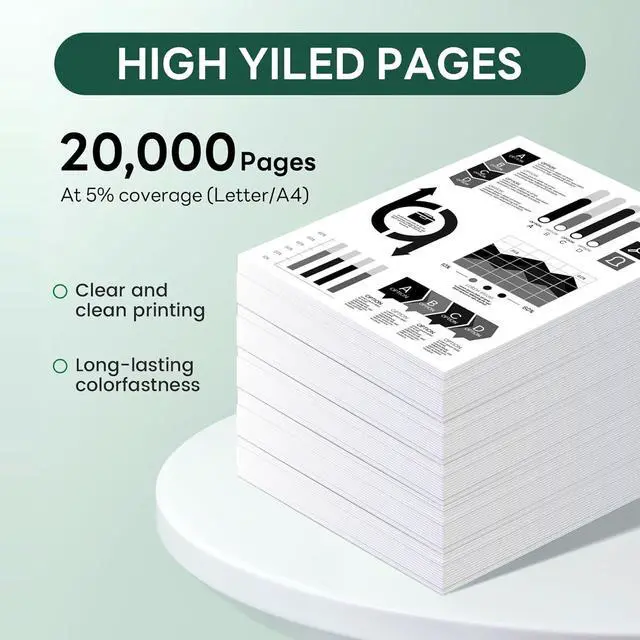 Alt view image 2 of 5 - 60F1H00 601H Remanufactured Toner Cartridge Replacement for Lexmark 601H 60F1H00 MX310DN MX410DE MX510DE MX511DE MX611DE Printer Ink Black 2 Pack [20,000 Pages]