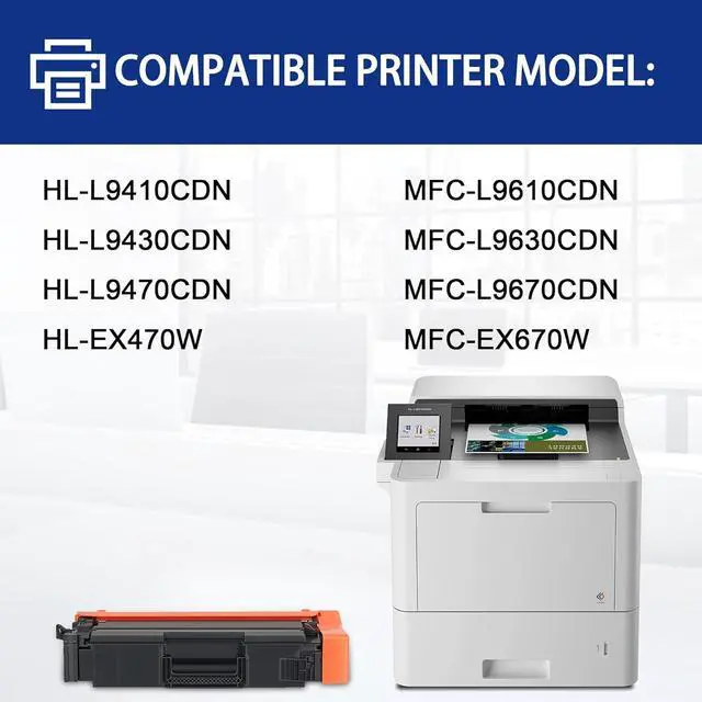 Alt view image 2 of 7 - Ennovor TN810 Cyan Toner Cartridge Replacement for Brother TN810 TN-810 TN810C TN810XLC Works with MFC-L9610CDN HL-L9410CDN HL-L9470CDN, Up to 7,000 Pages