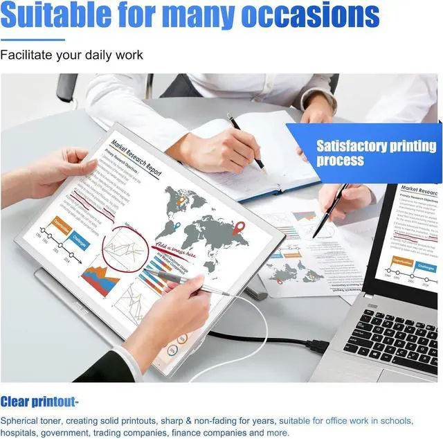 Alt view image 7 of 7 - 410A Toner Cartridges 5 Pack (with Chip) Replacement for HP 410A 410X Compatible with MFP M477fdw M477fdn M477fnw M452dn M452dw M452nw M377dw Printer Toner CF410A CF411A CF412A CF413A (B/C/Y/M)