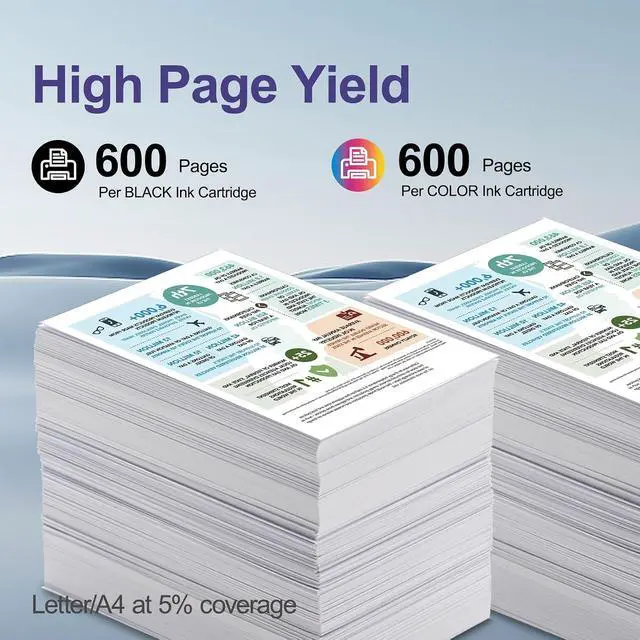 Alt view image 3 of 6 - LC103XL High Yield Ink Cartridges Replacement for Brother Print 600 Pages