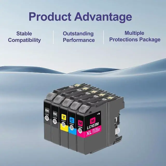 Alt view image 4 of 6 - LC103XL High Yield Ink Cartridges Replacement for Brother Print 600 Pages